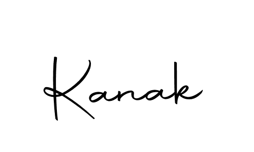 Use a signature maker to create a handwritten signature online. With this signature software, you can design (Autography-DOLnW) your own signature for name Kanak. Kanak signature style 10 images and pictures png