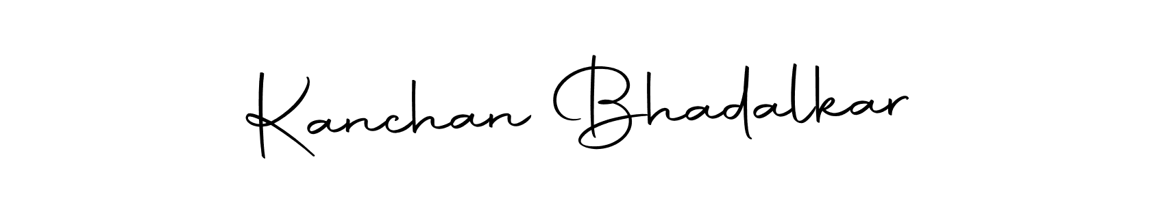You should practise on your own different ways (Autography-DOLnW) to write your name (Kanchan Bhadalkar) in signature. don't let someone else do it for you. Kanchan Bhadalkar signature style 10 images and pictures png