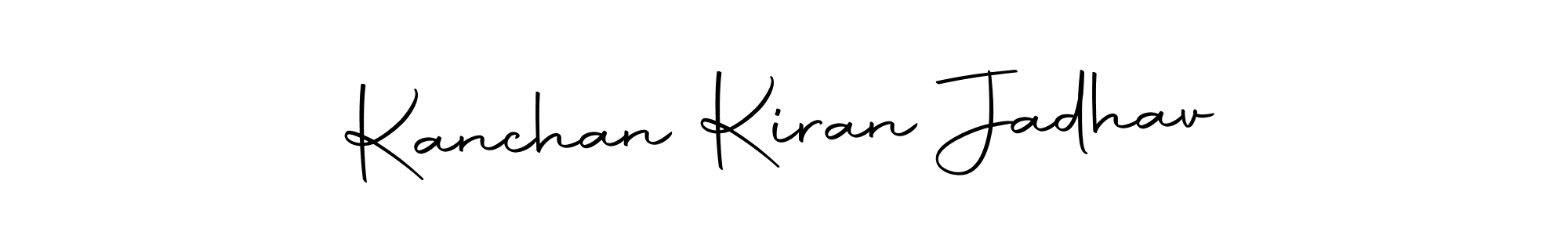 This is the best signature style for the Kanchan Kiran Jadhav name. Also you like these signature font (Autography-DOLnW). Mix name signature. Kanchan Kiran Jadhav signature style 10 images and pictures png