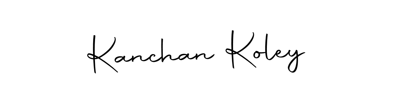 Use a signature maker to create a handwritten signature online. With this signature software, you can design (Autography-DOLnW) your own signature for name Kanchan Koley. Kanchan Koley signature style 10 images and pictures png
