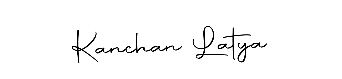 You should practise on your own different ways (Autography-DOLnW) to write your name (Kanchan Latya) in signature. don't let someone else do it for you. Kanchan Latya signature style 10 images and pictures png