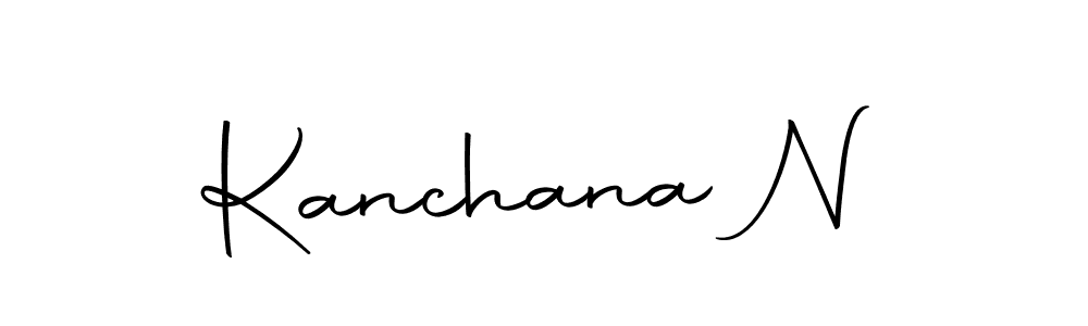 Kanchana N stylish signature style. Best Handwritten Sign (Autography-DOLnW) for my name. Handwritten Signature Collection Ideas for my name Kanchana N. Kanchana N signature style 10 images and pictures png