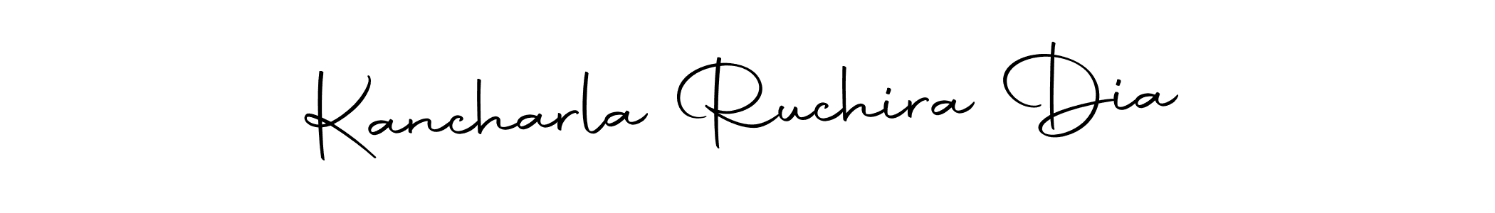 Make a beautiful signature design for name Kancharla Ruchira Dia. With this signature (Autography-DOLnW) style, you can create a handwritten signature for free. Kancharla Ruchira Dia signature style 10 images and pictures png