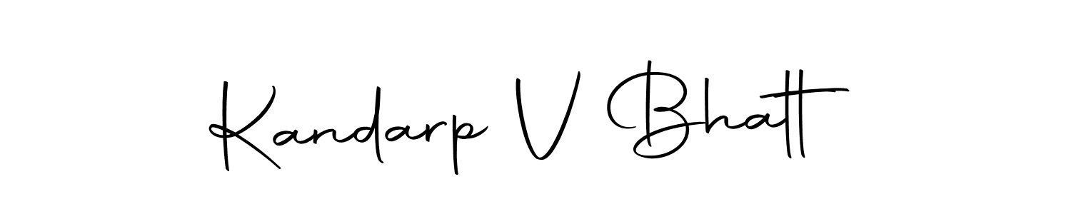 Create a beautiful signature design for name Kandarp V Bhatt. With this signature (Autography-DOLnW) fonts, you can make a handwritten signature for free. Kandarp V Bhatt signature style 10 images and pictures png