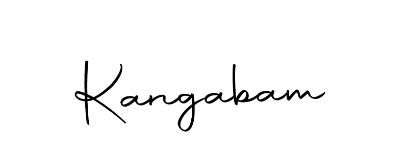 Design your own signature with our free online signature maker. With this signature software, you can create a handwritten (Autography-DOLnW) signature for name Kangabam. Kangabam signature style 10 images and pictures png