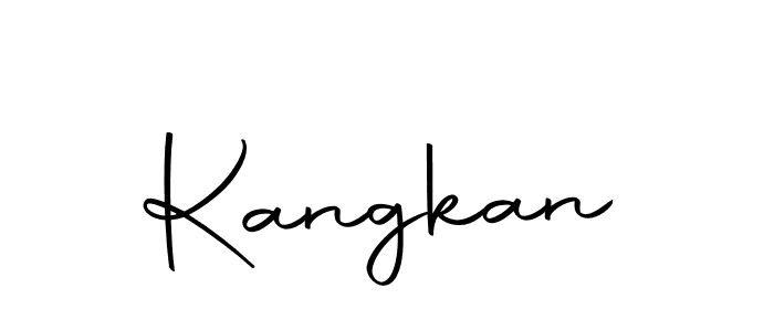 Design your own signature with our free online signature maker. With this signature software, you can create a handwritten (Autography-DOLnW) signature for name Kangkan. Kangkan signature style 10 images and pictures png