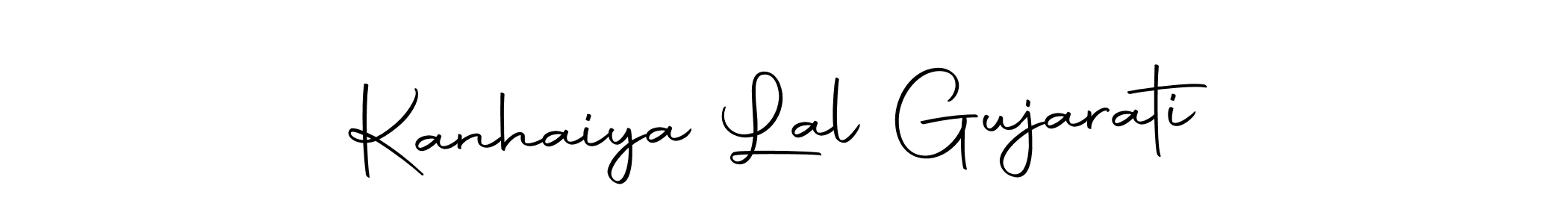 How to make Kanhaiya Lal Gujarati name signature. Use Autography-DOLnW style for creating short signs online. This is the latest handwritten sign. Kanhaiya Lal Gujarati signature style 10 images and pictures png