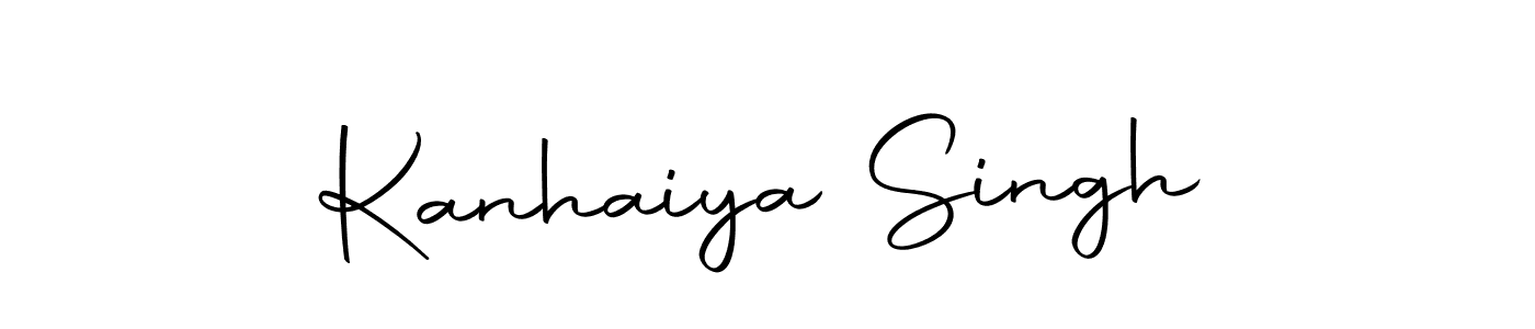 How to make Kanhaiya Singh name signature. Use Autography-DOLnW style for creating short signs online. This is the latest handwritten sign. Kanhaiya Singh signature style 10 images and pictures png