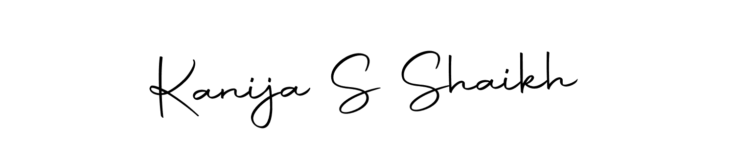 Here are the top 10 professional signature styles for the name Kanija S Shaikh. These are the best autograph styles you can use for your name. Kanija S Shaikh signature style 10 images and pictures png