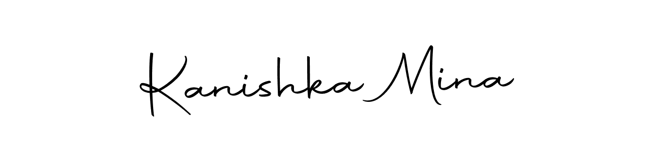 Design your own signature with our free online signature maker. With this signature software, you can create a handwritten (Autography-DOLnW) signature for name Kanishka Mina. Kanishka Mina signature style 10 images and pictures png