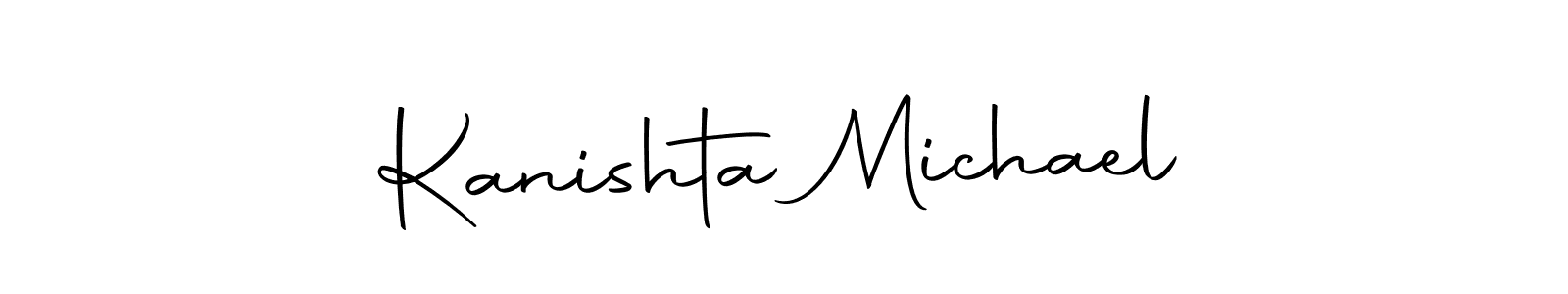 Make a beautiful signature design for name Kanishta Michael. Use this online signature maker to create a handwritten signature for free. Kanishta Michael signature style 10 images and pictures png