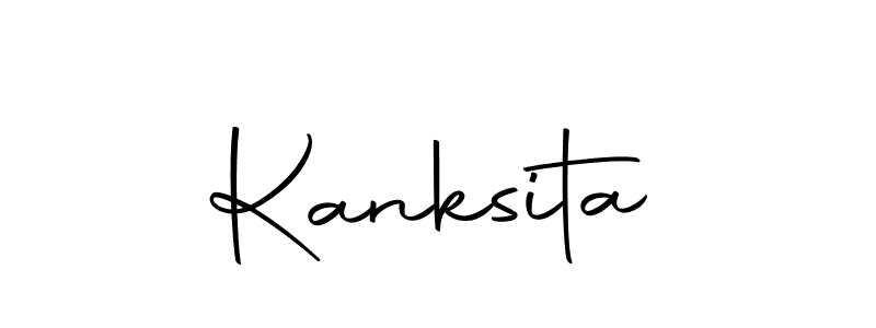 Use a signature maker to create a handwritten signature online. With this signature software, you can design (Autography-DOLnW) your own signature for name Kanksita. Kanksita signature style 10 images and pictures png