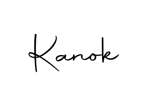 Design your own signature with our free online signature maker. With this signature software, you can create a handwritten (Autography-DOLnW) signature for name Kanok. Kanok signature style 10 images and pictures png