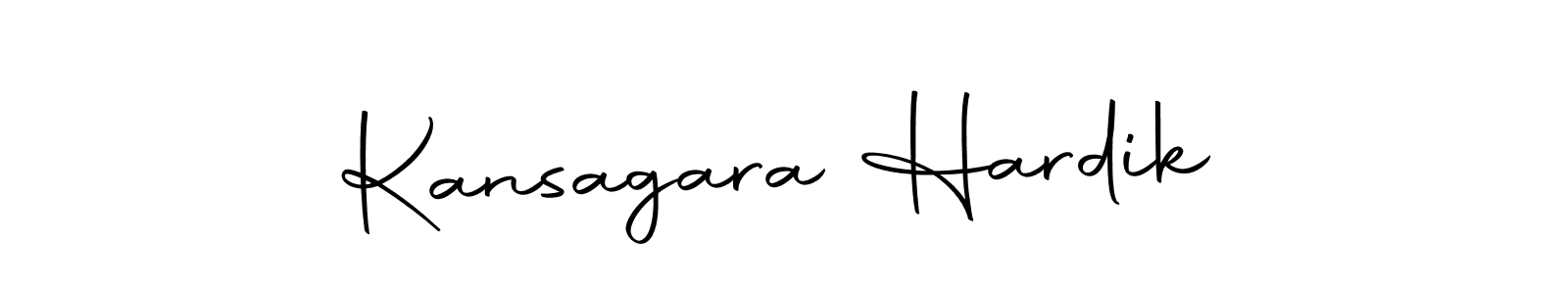 How to make Kansagara Hardik name signature. Use Autography-DOLnW style for creating short signs online. This is the latest handwritten sign. Kansagara Hardik signature style 10 images and pictures png