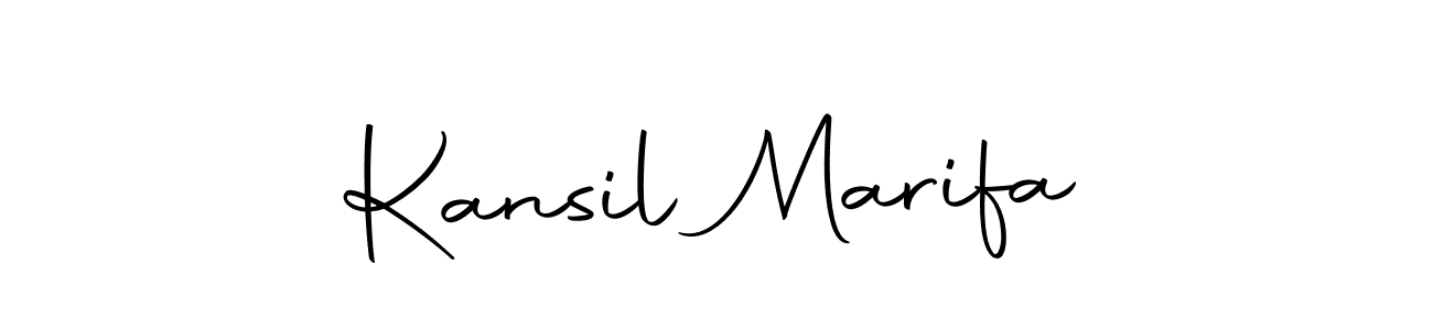 Similarly Autography-DOLnW is the best handwritten signature design. Signature creator online .You can use it as an online autograph creator for name Kansil Marifa. Kansil Marifa signature style 10 images and pictures png