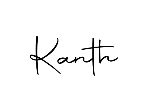 Make a beautiful signature design for name Kanth. With this signature (Autography-DOLnW) style, you can create a handwritten signature for free. Kanth signature style 10 images and pictures png