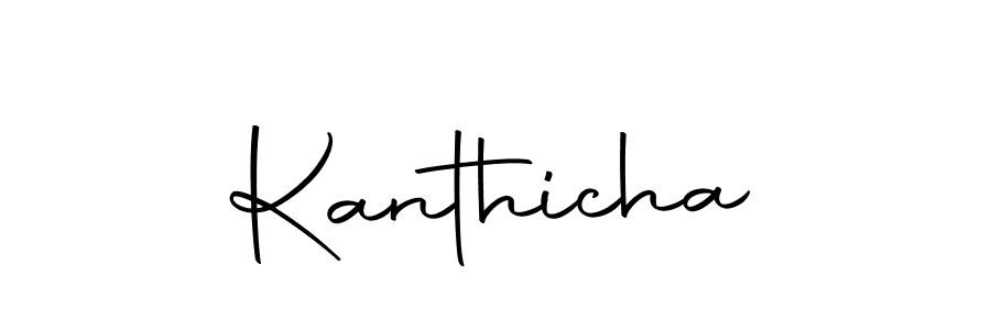 Use a signature maker to create a handwritten signature online. With this signature software, you can design (Autography-DOLnW) your own signature for name Kanthicha. Kanthicha signature style 10 images and pictures png