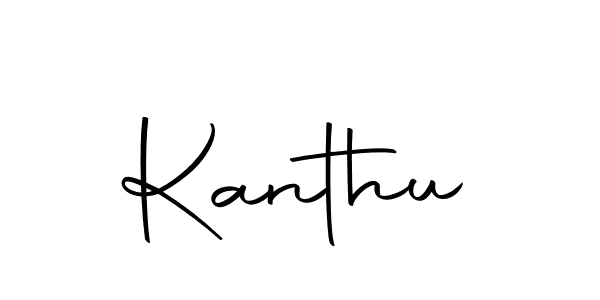 Design your own signature with our free online signature maker. With this signature software, you can create a handwritten (Autography-DOLnW) signature for name Kanthu. Kanthu signature style 10 images and pictures png