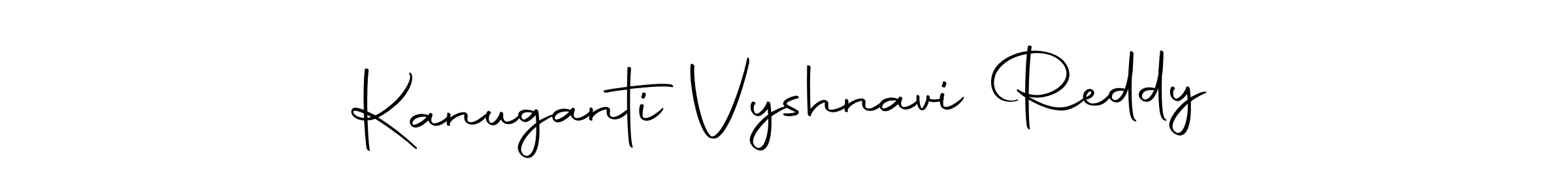 It looks lik you need a new signature style for name Kanuganti Vyshnavi Reddy. Design unique handwritten (Autography-DOLnW) signature with our free signature maker in just a few clicks. Kanuganti Vyshnavi Reddy signature style 10 images and pictures png