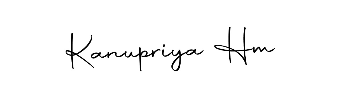 Make a beautiful signature design for name Kanupriya Hm. With this signature (Autography-DOLnW) style, you can create a handwritten signature for free. Kanupriya Hm signature style 10 images and pictures png