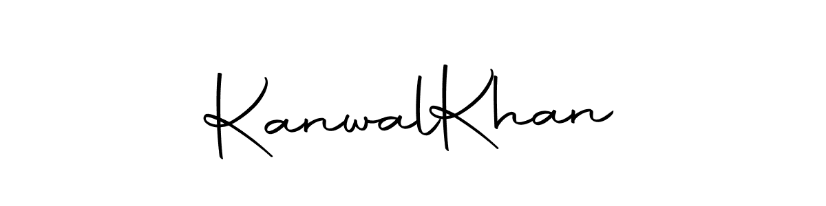 How to make Kanwal  Khan name signature. Use Autography-DOLnW style for creating short signs online. This is the latest handwritten sign. Kanwal  Khan signature style 10 images and pictures png