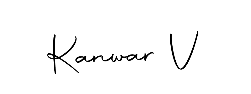 You should practise on your own different ways (Autography-DOLnW) to write your name (Kanwar V) in signature. don't let someone else do it for you. Kanwar V signature style 10 images and pictures png