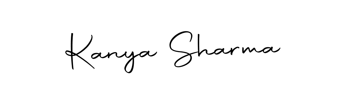 Use a signature maker to create a handwritten signature online. With this signature software, you can design (Autography-DOLnW) your own signature for name Kanya Sharma. Kanya Sharma signature style 10 images and pictures png