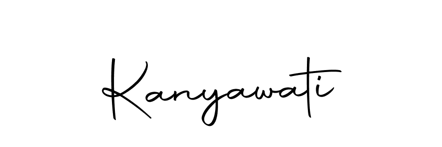 Design your own signature with our free online signature maker. With this signature software, you can create a handwritten (Autography-DOLnW) signature for name Kanyawati. Kanyawati signature style 10 images and pictures png
