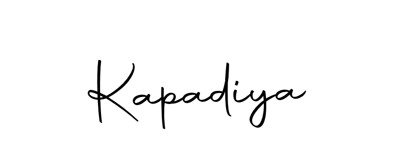 Use a signature maker to create a handwritten signature online. With this signature software, you can design (Autography-DOLnW) your own signature for name Kapadiya. Kapadiya signature style 10 images and pictures png