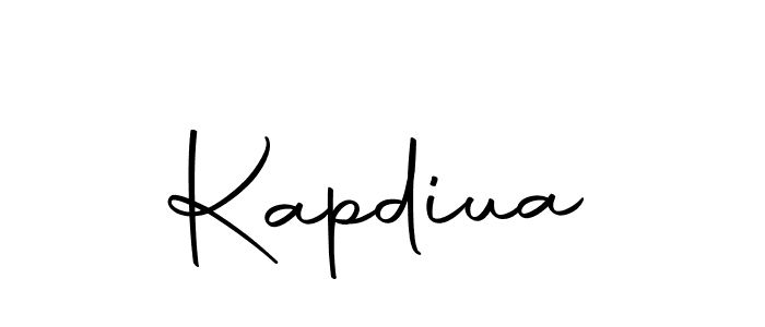 How to make Kapdiua name signature. Use Autography-DOLnW style for creating short signs online. This is the latest handwritten sign. Kapdiua signature style 10 images and pictures png