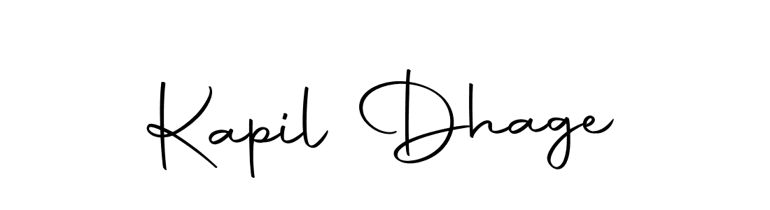 Kapil Dhage stylish signature style. Best Handwritten Sign (Autography-DOLnW) for my name. Handwritten Signature Collection Ideas for my name Kapil Dhage. Kapil Dhage signature style 10 images and pictures png