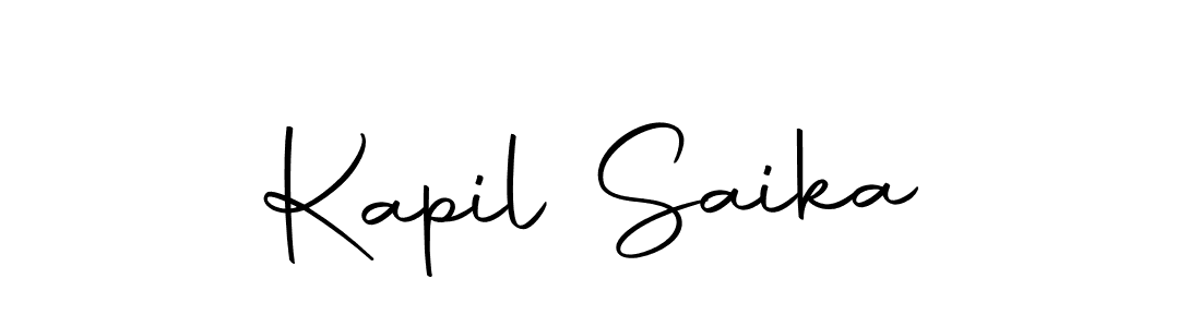 Create a beautiful signature design for name Kapil Saika. With this signature (Autography-DOLnW) fonts, you can make a handwritten signature for free. Kapil Saika signature style 10 images and pictures png