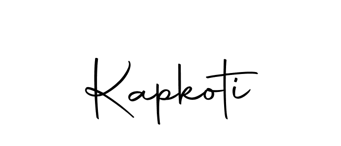 Use a signature maker to create a handwritten signature online. With this signature software, you can design (Autography-DOLnW) your own signature for name Kapkoti. Kapkoti signature style 10 images and pictures png