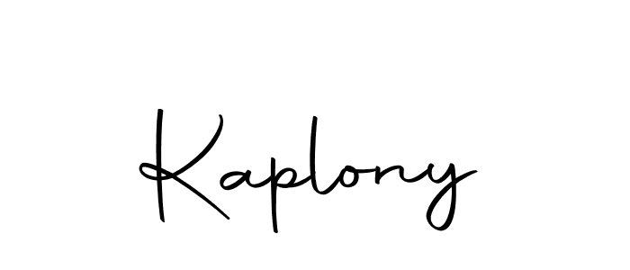 Make a beautiful signature design for name Kaplony. With this signature (Autography-DOLnW) style, you can create a handwritten signature for free. Kaplony signature style 10 images and pictures png