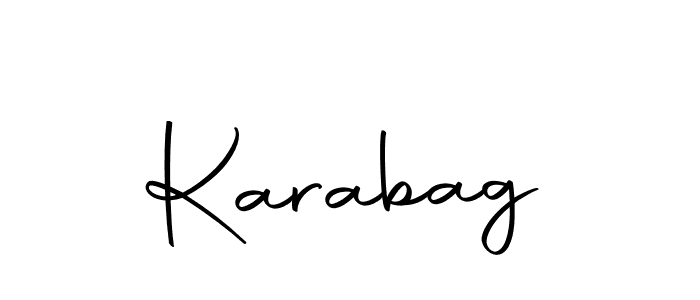 Use a signature maker to create a handwritten signature online. With this signature software, you can design (Autography-DOLnW) your own signature for name Karabag. Karabag signature style 10 images and pictures png