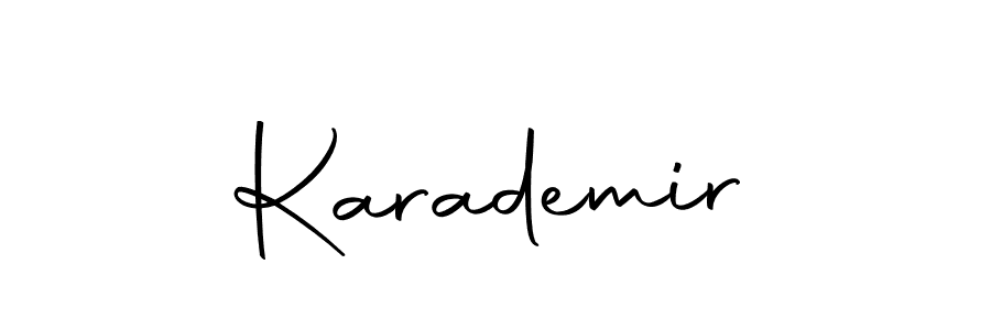 Design your own signature with our free online signature maker. With this signature software, you can create a handwritten (Autography-DOLnW) signature for name Karademir. Karademir signature style 10 images and pictures png