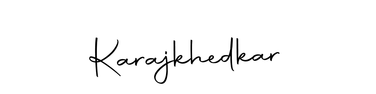 Make a beautiful signature design for name Karajkhedkar. With this signature (Autography-DOLnW) style, you can create a handwritten signature for free. Karajkhedkar signature style 10 images and pictures png