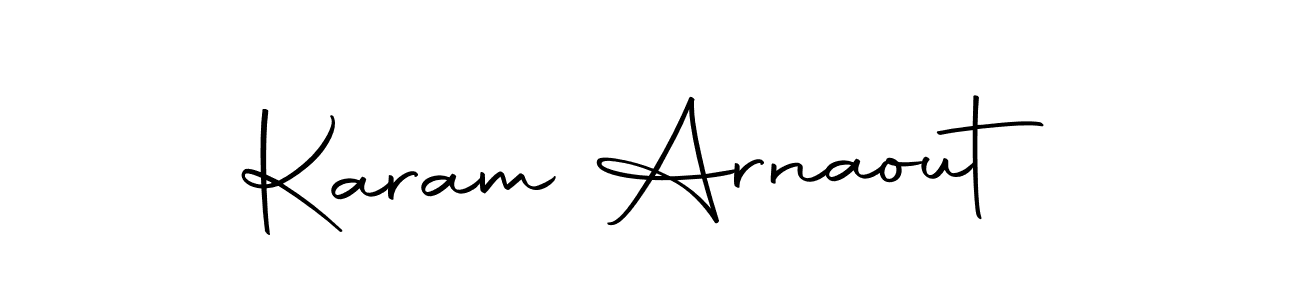 Use a signature maker to create a handwritten signature online. With this signature software, you can design (Autography-DOLnW) your own signature for name Karam Arnaout. Karam Arnaout signature style 10 images and pictures png