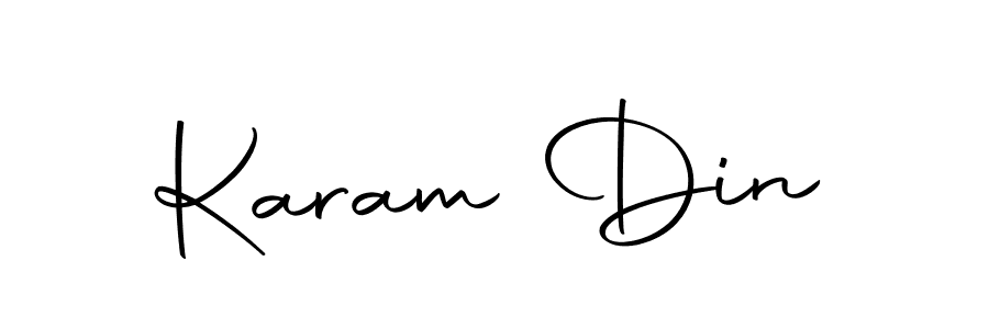 Design your own signature with our free online signature maker. With this signature software, you can create a handwritten (Autography-DOLnW) signature for name Karam Din. Karam Din signature style 10 images and pictures png