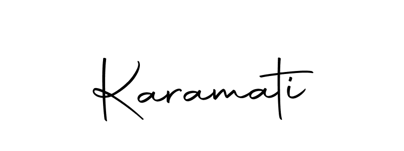 Create a beautiful signature design for name Karamati. With this signature (Autography-DOLnW) fonts, you can make a handwritten signature for free. Karamati signature style 10 images and pictures png