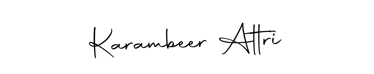 Similarly Autography-DOLnW is the best handwritten signature design. Signature creator online .You can use it as an online autograph creator for name Karambeer Attri. Karambeer Attri signature style 10 images and pictures png