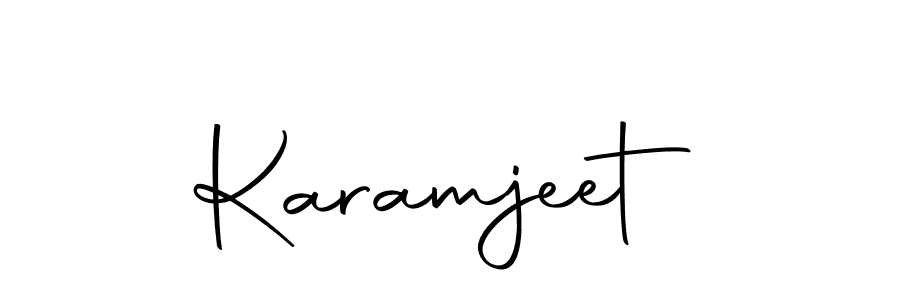 Use a signature maker to create a handwritten signature online. With this signature software, you can design (Autography-DOLnW) your own signature for name Karamjeet. Karamjeet signature style 10 images and pictures png