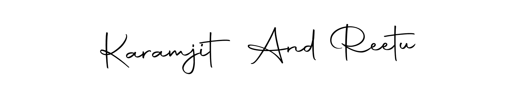 This is the best signature style for the Karamjit And Reetu name. Also you like these signature font (Autography-DOLnW). Mix name signature. Karamjit And Reetu signature style 10 images and pictures png