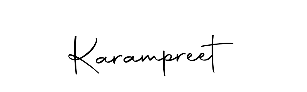 Use a signature maker to create a handwritten signature online. With this signature software, you can design (Autography-DOLnW) your own signature for name Karampreet. Karampreet signature style 10 images and pictures png