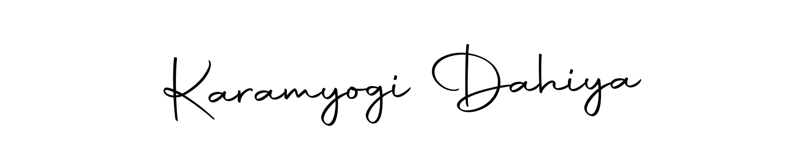 Use a signature maker to create a handwritten signature online. With this signature software, you can design (Autography-DOLnW) your own signature for name Karamyogi Dahiya. Karamyogi Dahiya signature style 10 images and pictures png