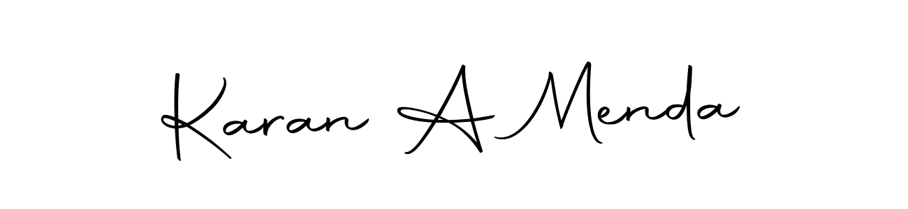 Similarly Autography-DOLnW is the best handwritten signature design. Signature creator online .You can use it as an online autograph creator for name Karan A Menda. Karan A Menda signature style 10 images and pictures png