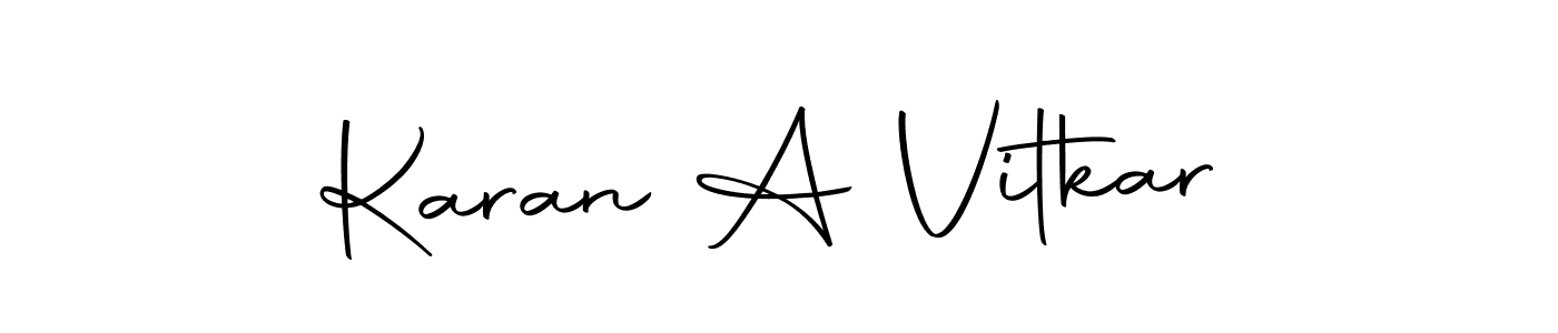 How to make Karan A Vitkar signature? Autography-DOLnW is a professional autograph style. Create handwritten signature for Karan A Vitkar name. Karan A Vitkar signature style 10 images and pictures png