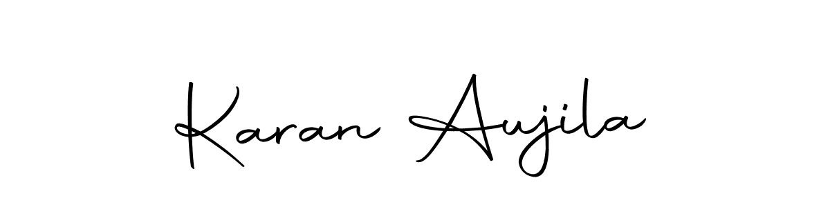 How to make Karan Aujila name signature. Use Autography-DOLnW style for creating short signs online. This is the latest handwritten sign. Karan Aujila signature style 10 images and pictures png