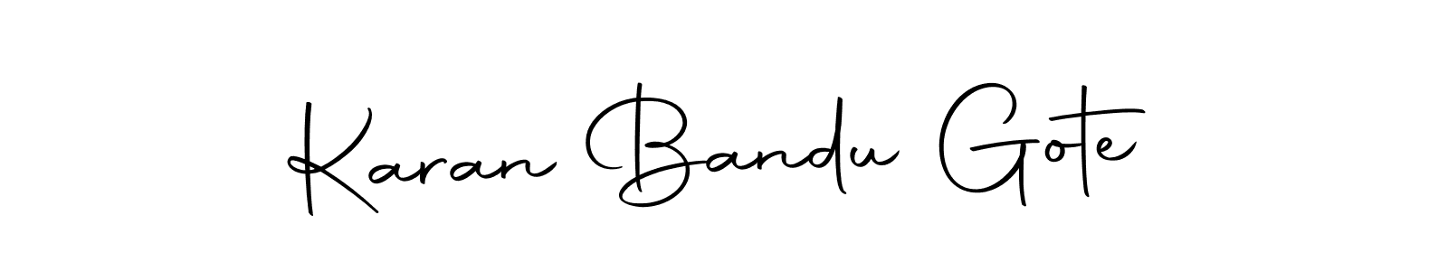 Design your own signature with our free online signature maker. With this signature software, you can create a handwritten (Autography-DOLnW) signature for name Karan Bandu Gote. Karan Bandu Gote signature style 10 images and pictures png