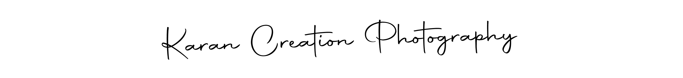 How to make Karan Creation Photography name signature. Use Autography-DOLnW style for creating short signs online. This is the latest handwritten sign. Karan Creation Photography signature style 10 images and pictures png